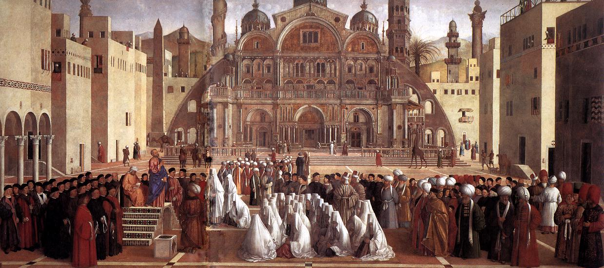 BELLINI, Giovanni Sermon of St Mark in Alexandria abc